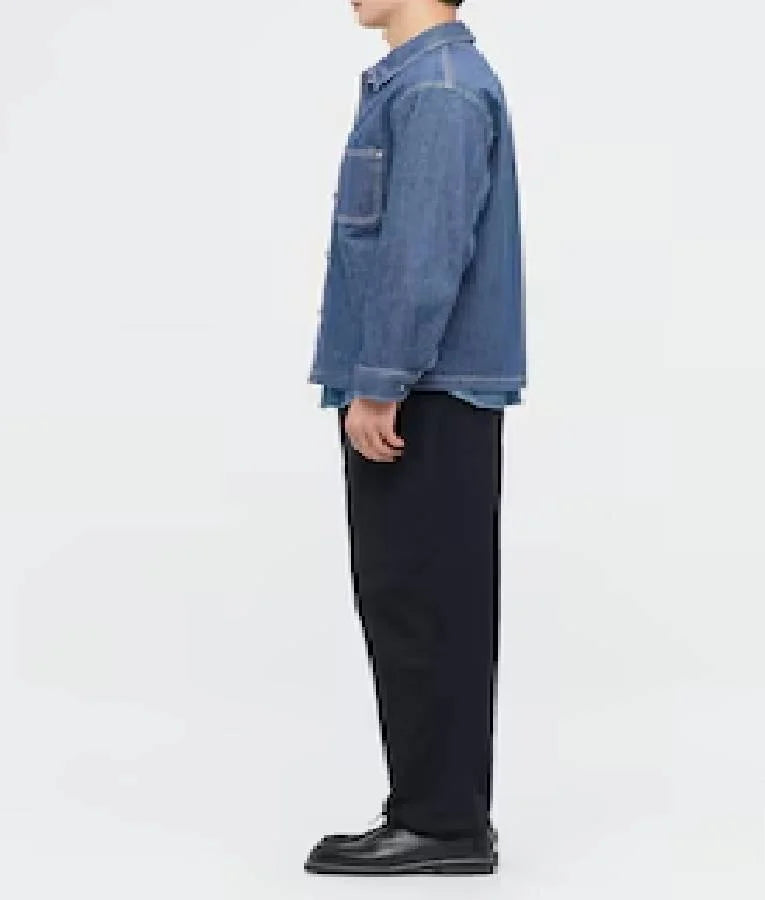 I Jack Wright S01 Callum Adams Blue Striped Work Jacket