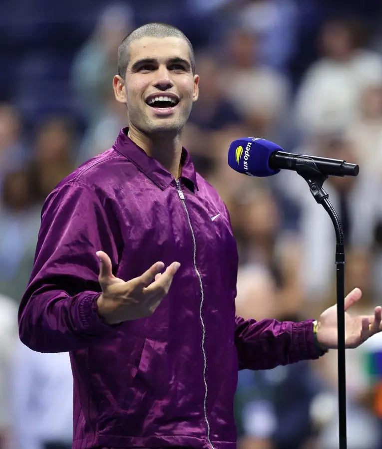 Carlos Alcaraz 2025 US Open Purple Jacket