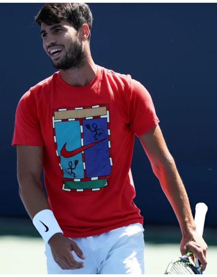 Carlos Alcaraz 2025 US Open Red T-Shirt
