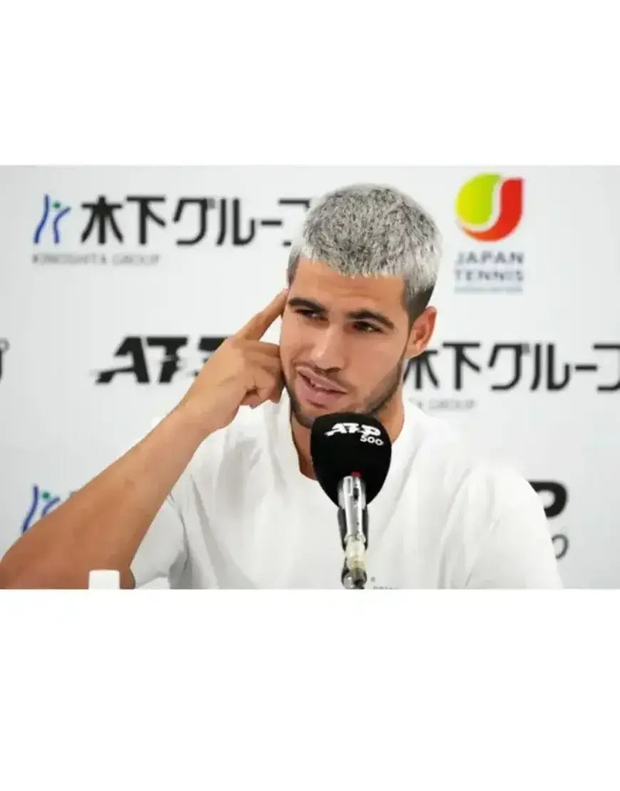 Carlos Alcaraz ATP Japan Open 2025 White T-Shirt