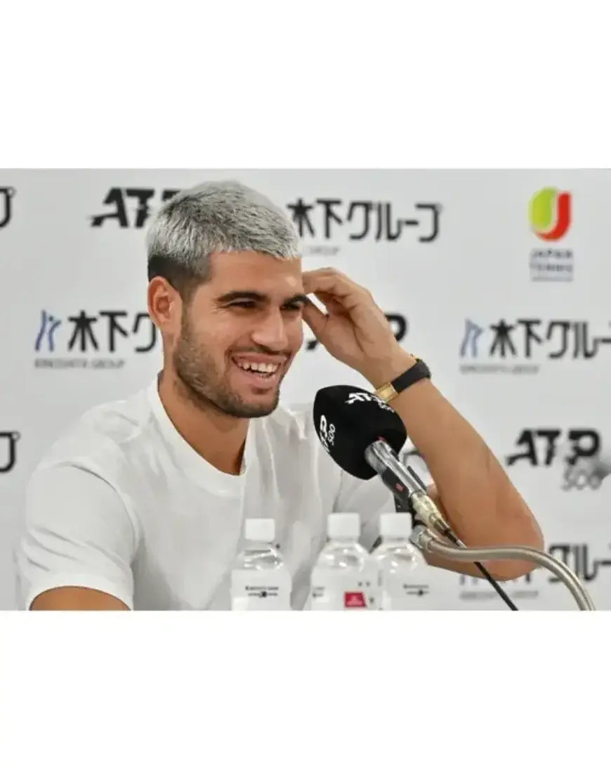 Carlos Alcaraz ATP Japan Open 2025 White T-Shirt