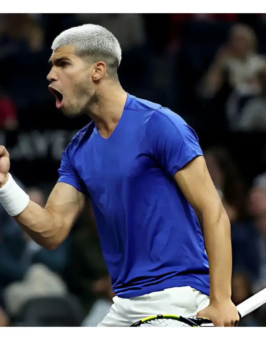 Carlos Alcaraz Laver Cup 2025 Blue T-shirt