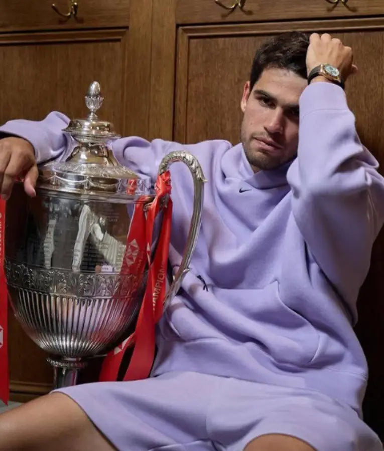 Carlos Alcaraz 2025 Queen’s Club Final Purple Hoodie
