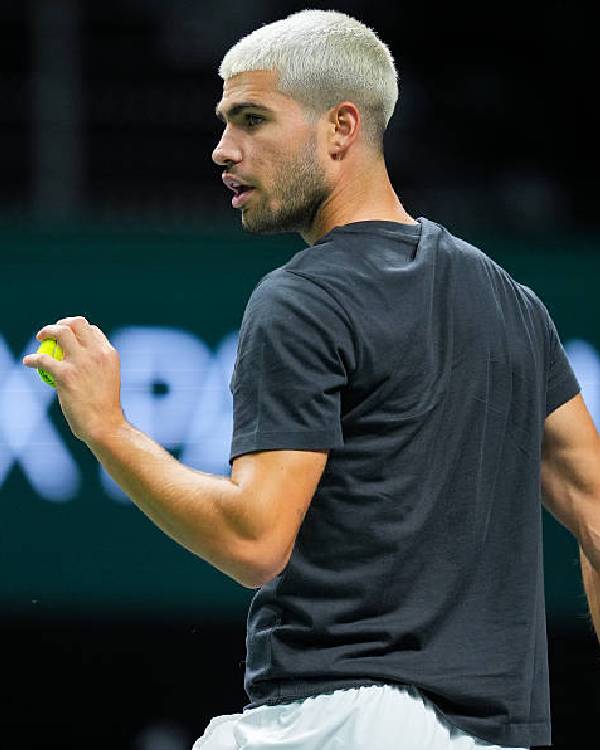 Carlos Alcaraz Rolex Paris Masters 2025 Black Graphic T-Shirt
