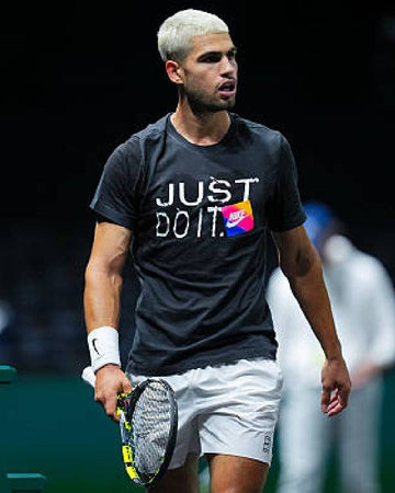 Carlos Alcaraz Rolex Paris Masters 2025 Black Graphic T-Shirt