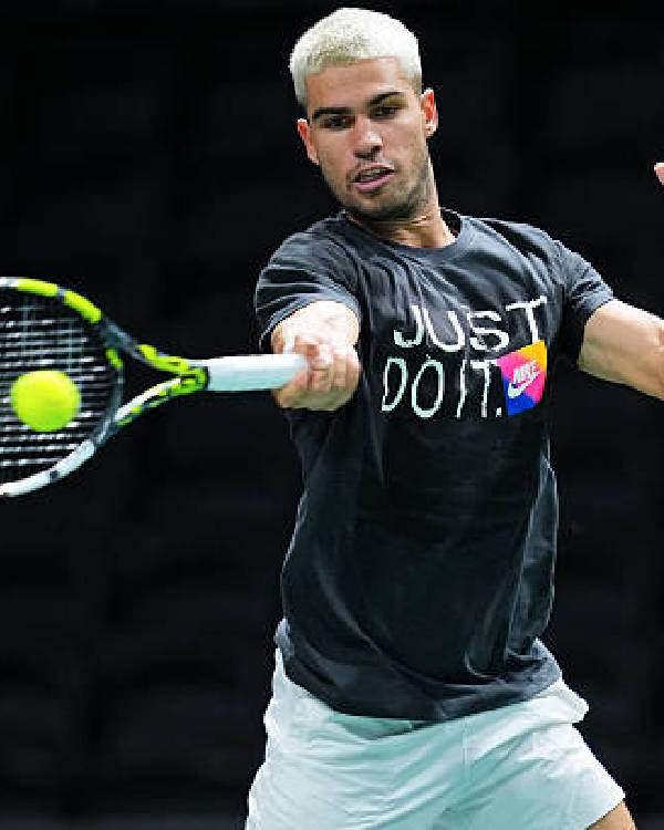 Carlos Alcaraz Rolex Paris Masters 2025 Black Graphic T-Shirt