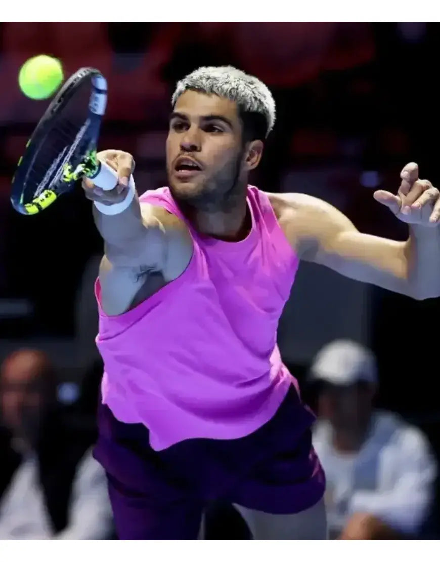 Carlos Alcaraz Six Kings Slam 2025 Pink Tank Top