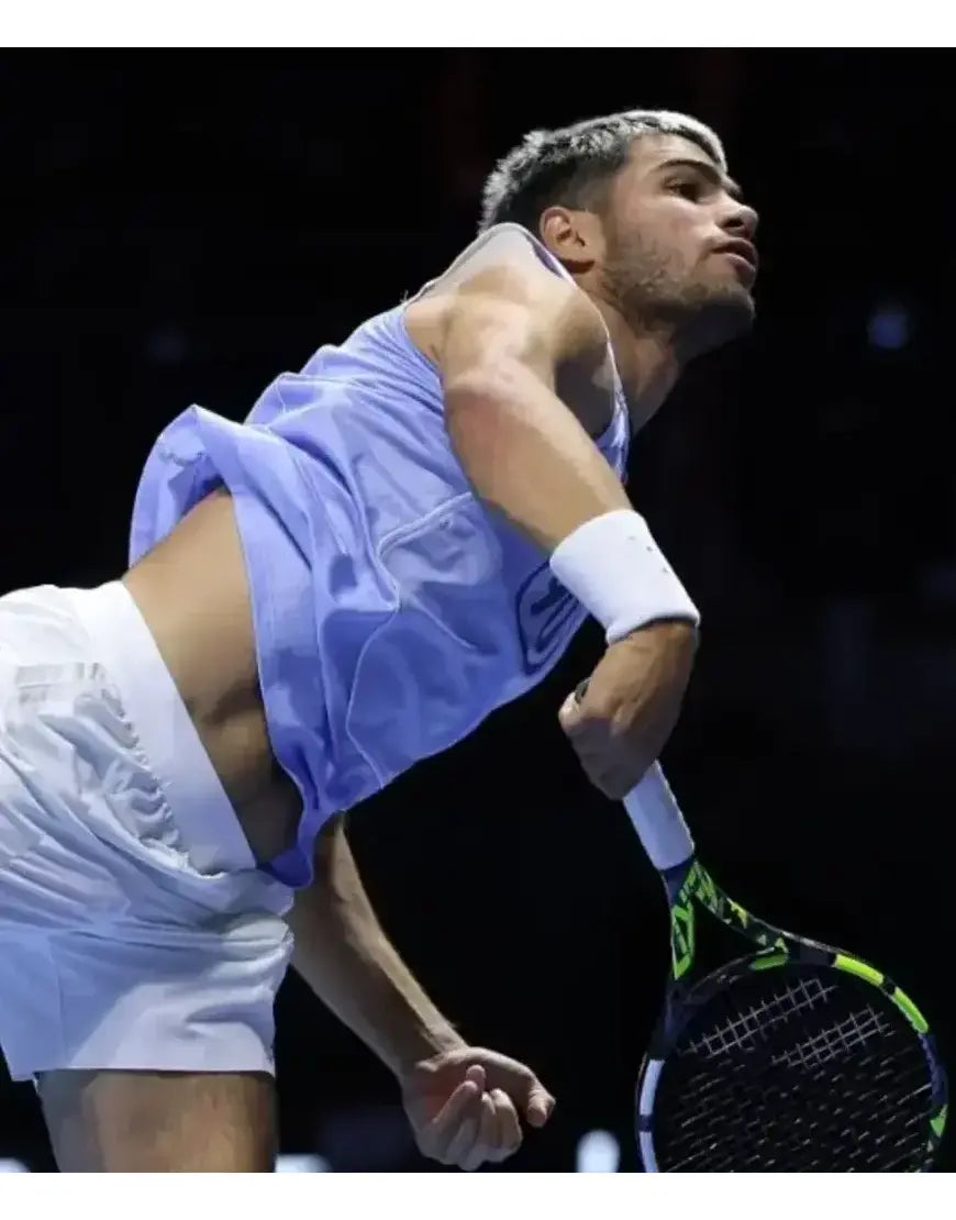 Carlos Alcaraz Six Kings Slam 2025 Blue Tank Top