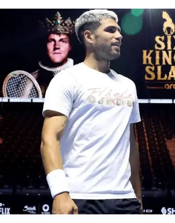 Carlos Alcaraz Six Kings Slam 2025 White T-Shirt