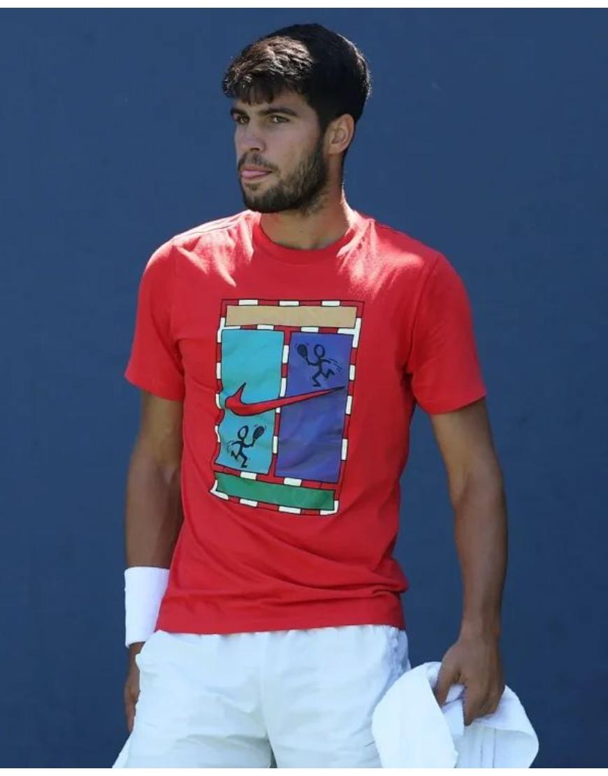 Carlos Alcaraz 2025 US Open Red T-Shirt