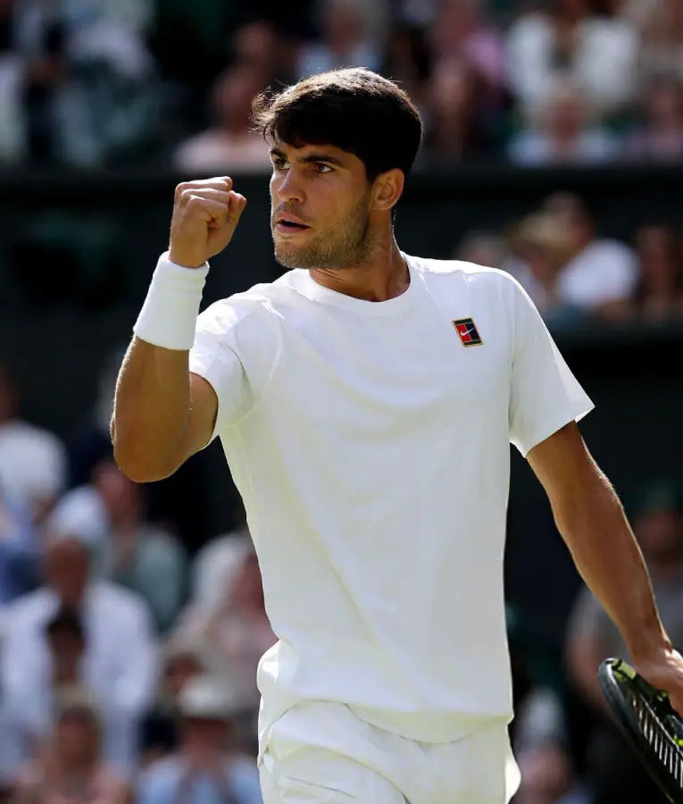 Carlos Alcaraz Wimbledon Championships 2025 White T-Shirt