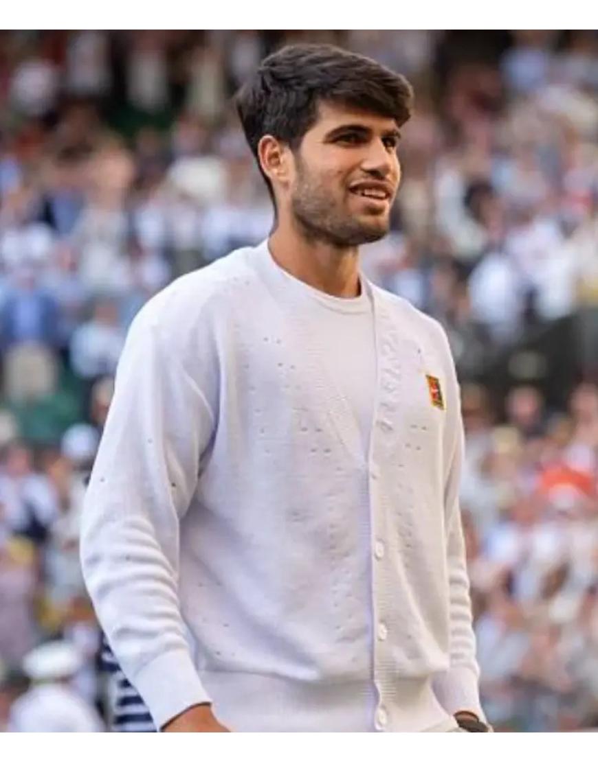 Carlos Alcaraz Wimbledon Tennis Championships 2025 Cardigan