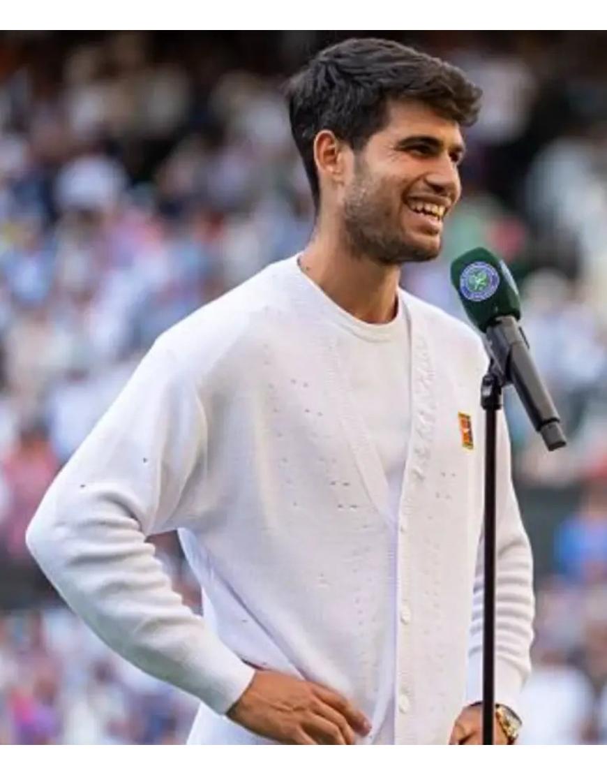 Carlos Alcaraz Wimbledon Tennis Championships 2025 Cardigan