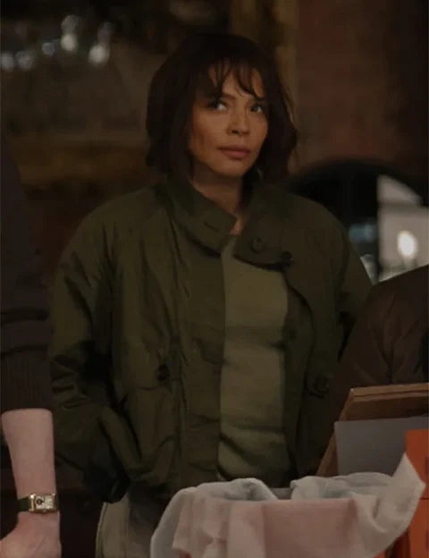 Carmen Ejogo Fountain of Youth Green Cotton Jacket