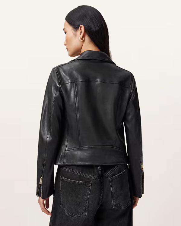 Leanne S01 Kristen Johnston Black Leather Jacket
