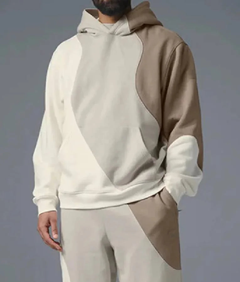 All American S07 Osy Ikhile Colorblock Waves Pattern Hoodie