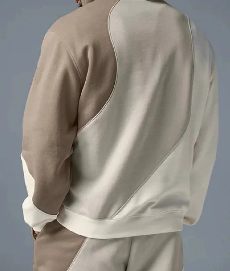 All American S07 Osy Ikhile Colorblock Waves Pattern Hoodie