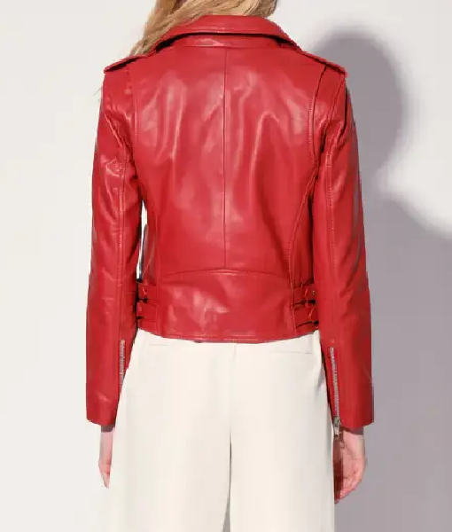 Celebrity IOU S10 Jane Seymour Leather Biker Jacket