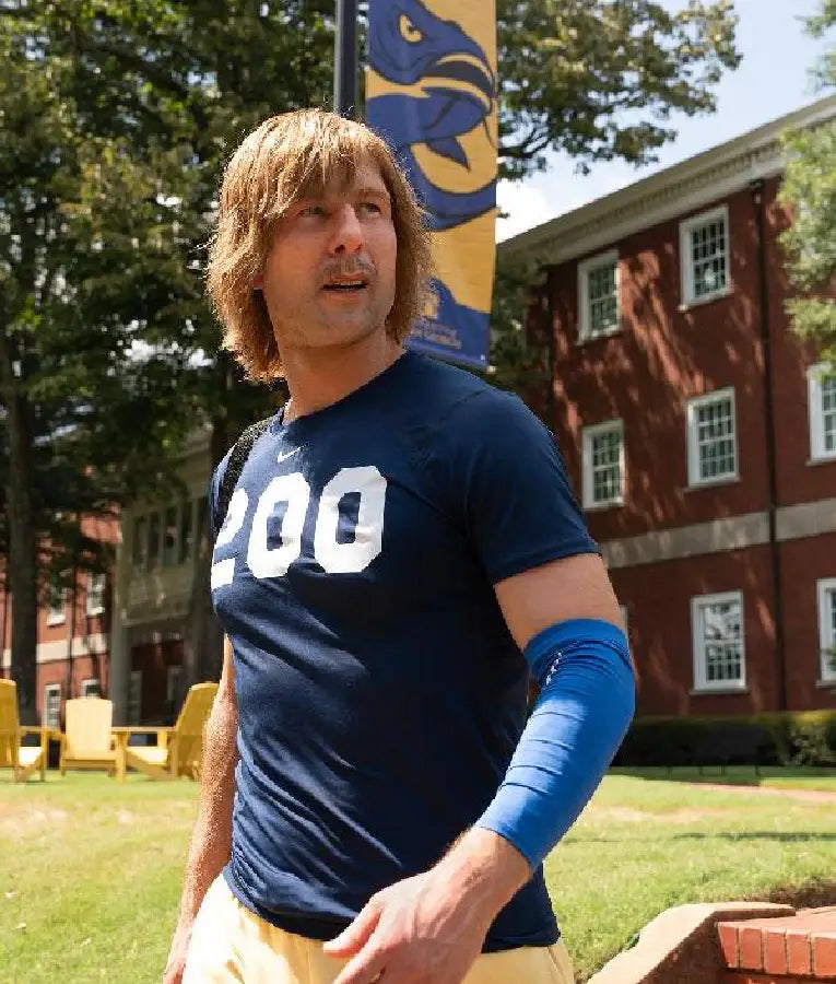 Chad Powers Glen Powell Blue T-Shirt