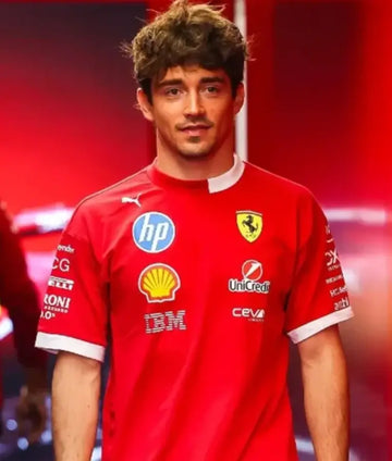 Charles Leclerc Belgium F1 Grand Prix 2025 Ferrari T-Shirt