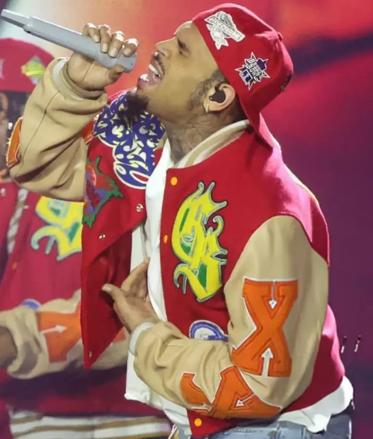 Chris Brown Breezy Bowl XX Letterman Jacket