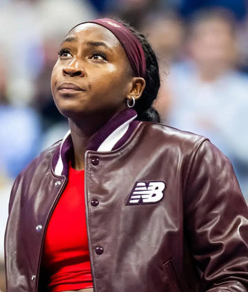 Coco Gauff 2025 US Open Leather Jacket