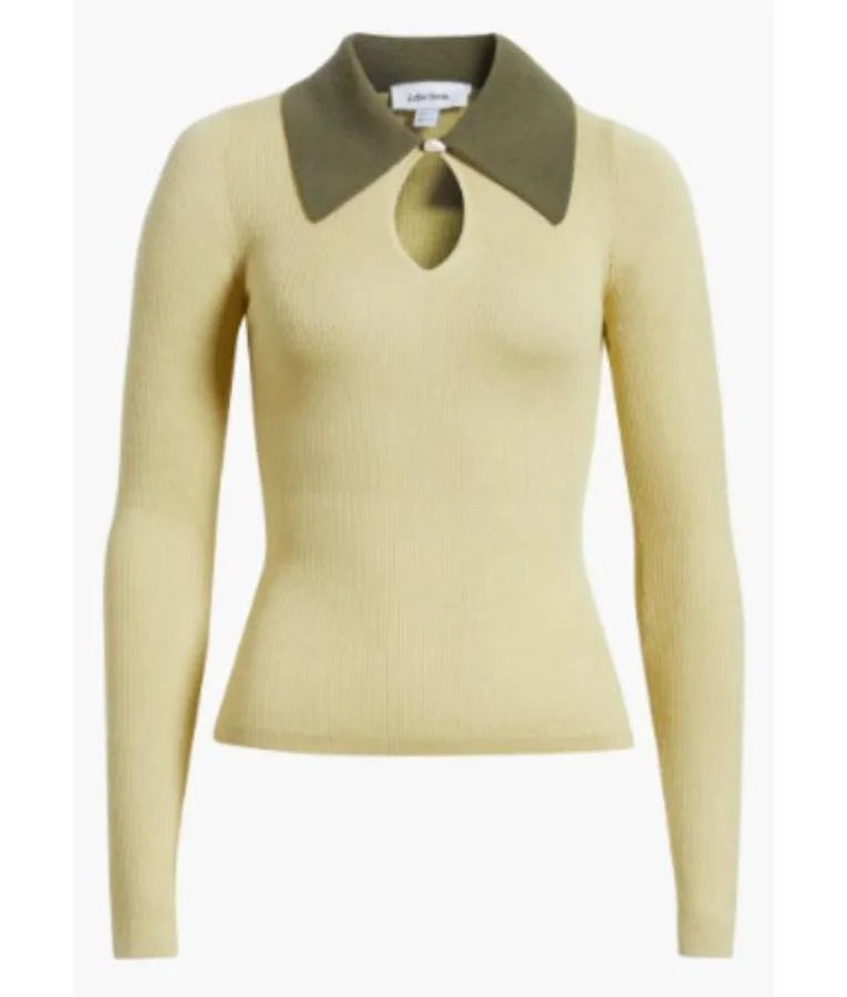 FBI Most Wanted S06 Caroline Harris Ribbed Keyhole Collar Top