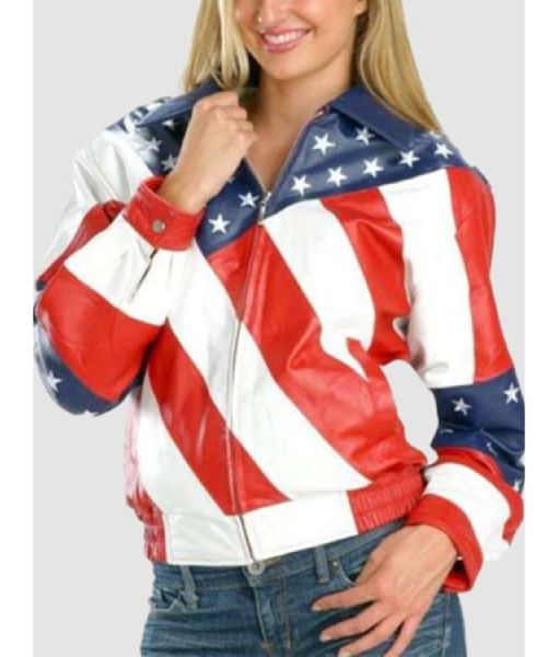 Beyonce Michael Hoban American Flag Jacket