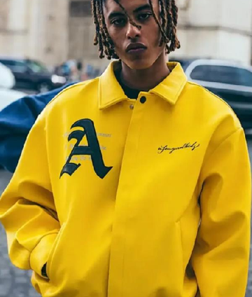 DONCARE AFGK Ferrari Yellow Leather Jacket