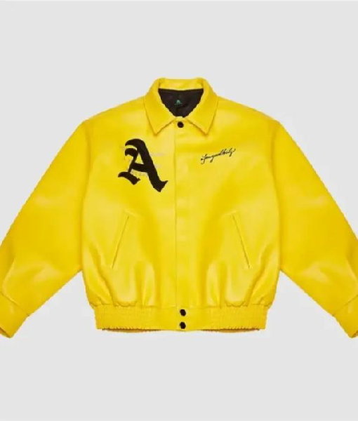 DONCARE AFGK Ferrari Yellow Leather Jacket