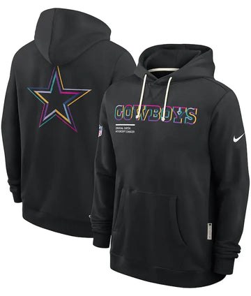 Dallas Cowboys Black 2025 Crucial Catch Sideline Dri-FIT Hoodie