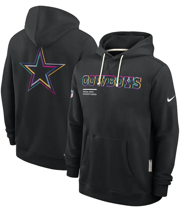 Dallas Cowboys Black 2025 Crucial Catch Sideline Dri-FIT Hoodie