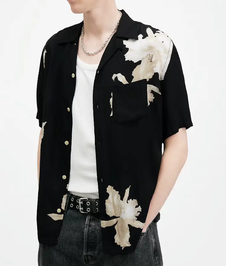 Days Of Our Lives 2025 Javi Hernandez Floral Print Camp Shirt