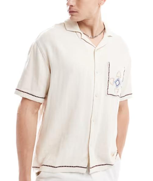 Destination X 2025 Shayne Cureton White Embroidered Shirt