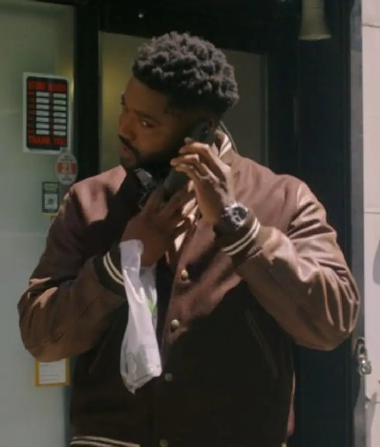 Dexter Resurrection S01 Brown Varsity Jacket