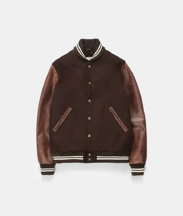 Dexter Resurrection S01 Brown Varsity Jacket