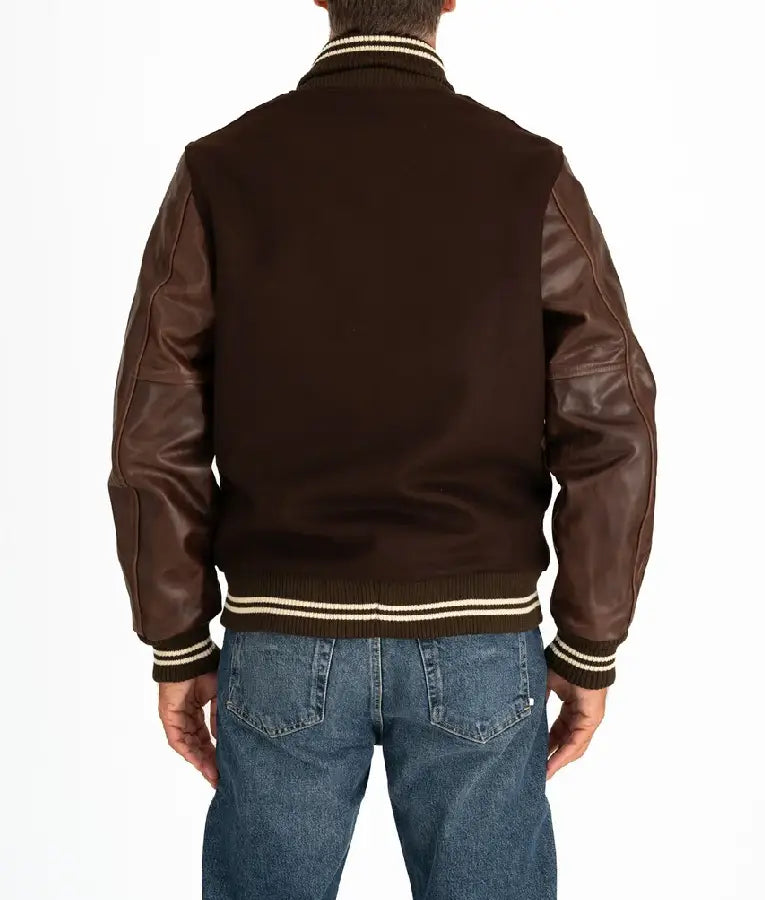 Dexter Resurrection S01 Brown Varsity Jacket