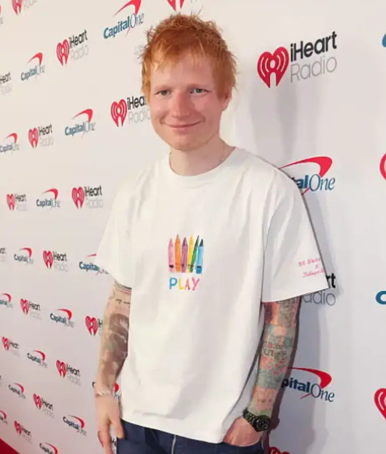 Ed Sheeran 2025 iHeartRadio Music Festival White PLAY T-shirt