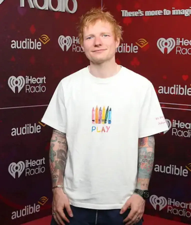 Ed Sheeran 2025 iHeartRadio Music Festival White PLAY T-shirt