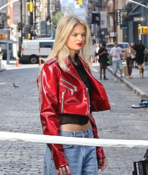 Elle Quist Maybelline Commercial 2025 Red Jacket