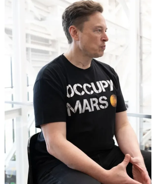 Elon Musk Occupy Mars Black T-Shirt