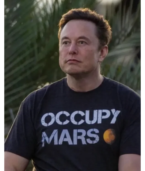 Elon Musk Occupy Mars Black T-Shirt