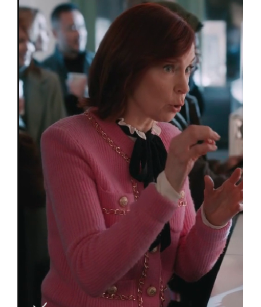 Elsbeth S02 Carrie Preston Pink Chain Cardigan