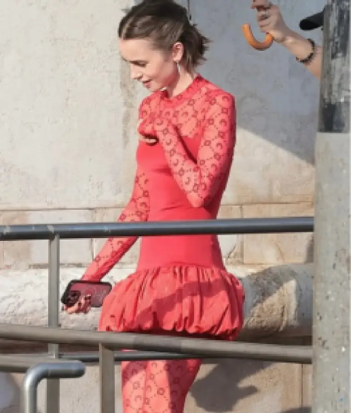 Emily In Paris S05 Emily Cooper Red Monogram Top