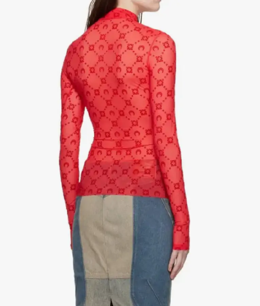 Emily In Paris S05 Emily Cooper Red Monogram Top