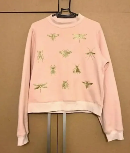 Emma Cook Pink Beetle Bug Oversize Sweatshirt