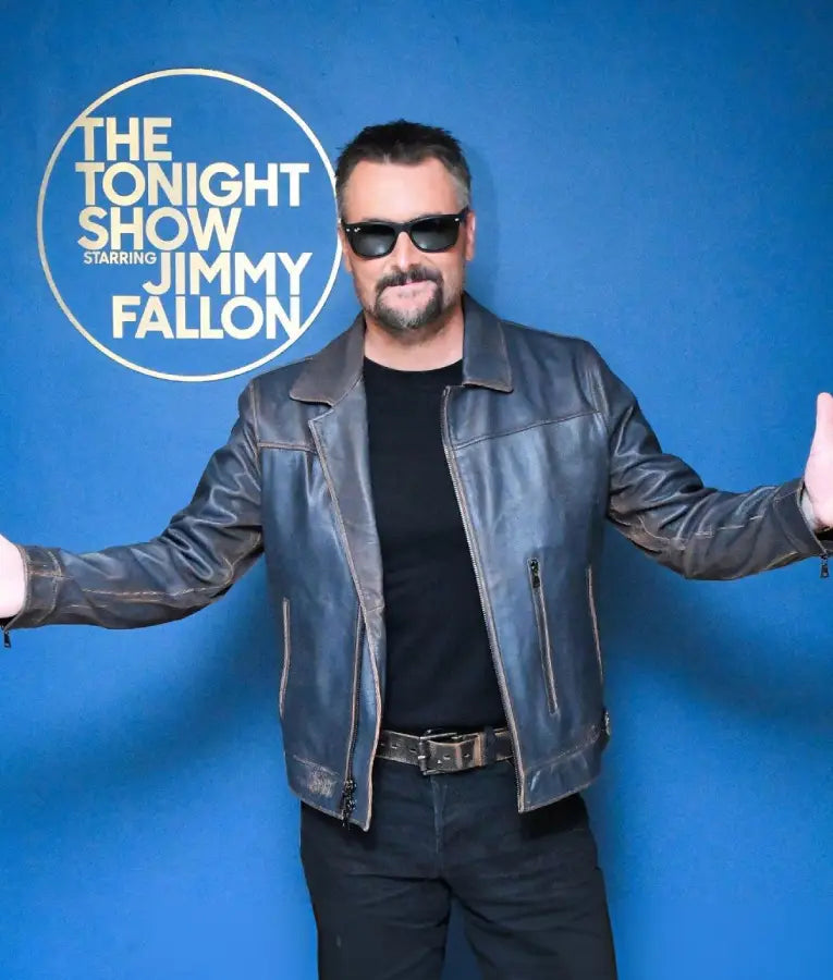 Eric Church The Tonight Show Starring Jimmy Fallon S12 Leather Jacket
