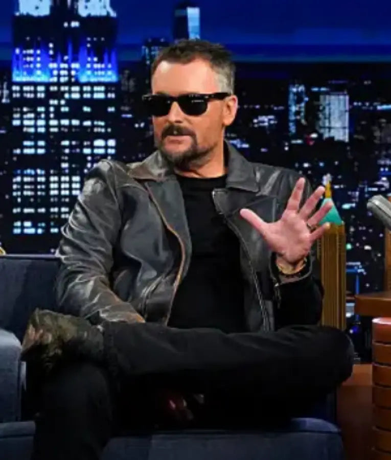 Eric Church The Tonight Show Starring Jimmy Fallon S12 Leather Jacket