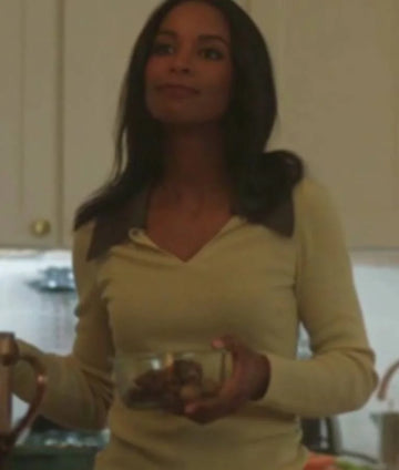 FBI Most Wanted S06 Caroline Harris Ribbed Keyhole Collar Top