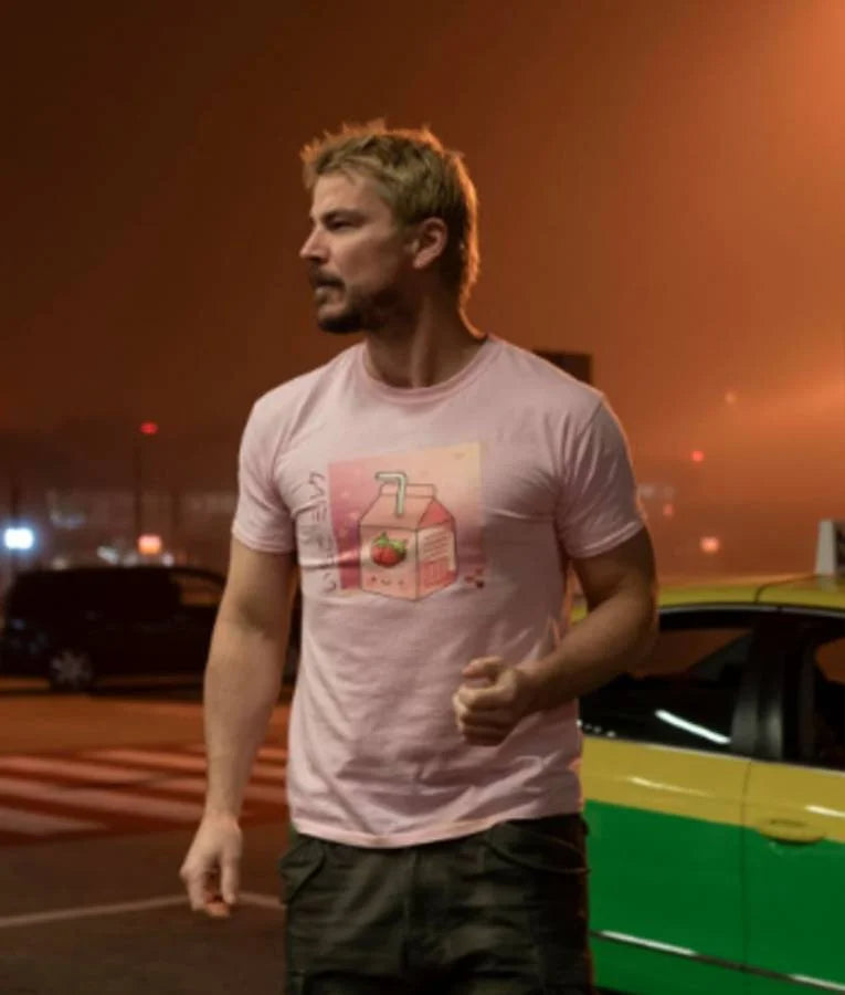 Fight Or Flight 2025 Josh Hartnett Pink Strawberry Milk T-Shirt